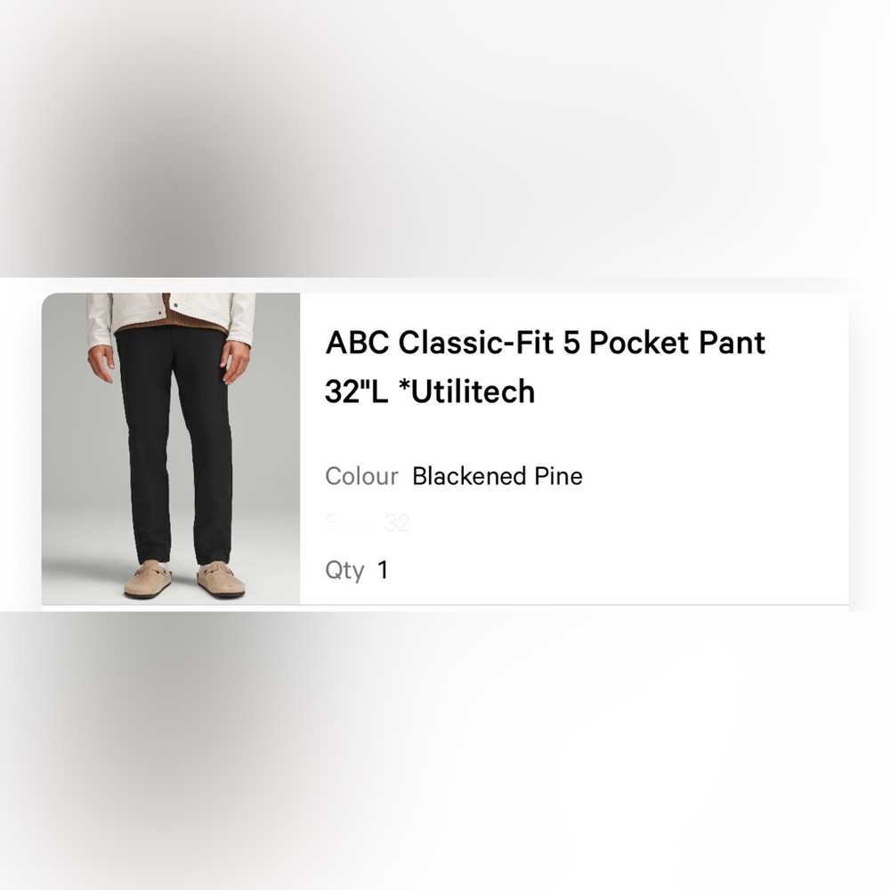 Lululemon Athletica ABC Classic-Fit 5 Pocket Pant - Utilitech 34” x 32”